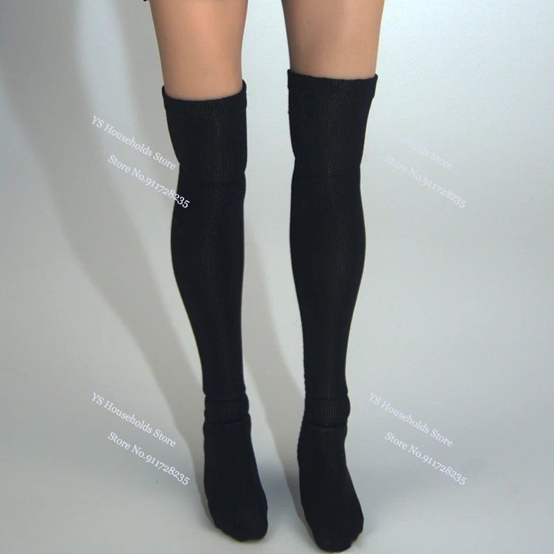 1/6 Scale Female Soldier Long Stockings Rould Hole Hollow Design Mid-lenth Socks Accessory For 12