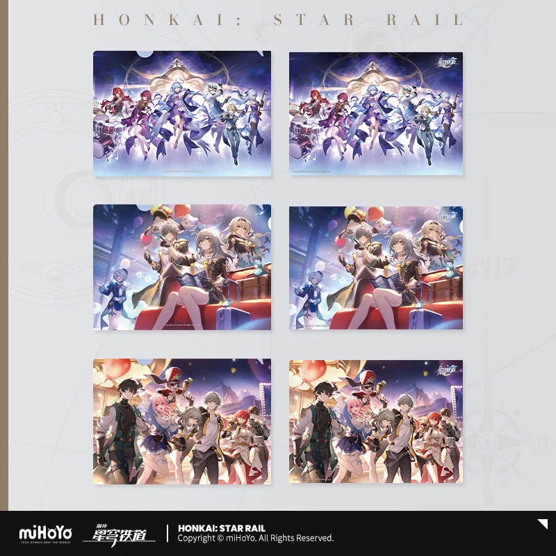 Presale Honkai Star Rail Official Merch miHoYo Original Theme Series Folder Poster set