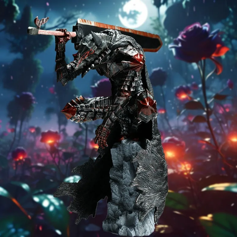 

Berserk Armor Bust Guts Figure Statue Resin Crafts Black Swordsman Beastization Warrior Griffith Action Figure Model