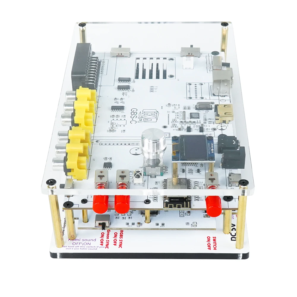 محول فيديو GBS معدل للتحكم GBSC مع مدخل Scart RGBS YPbPr HDMI لوحدات تحكم الألعاب الرجعية