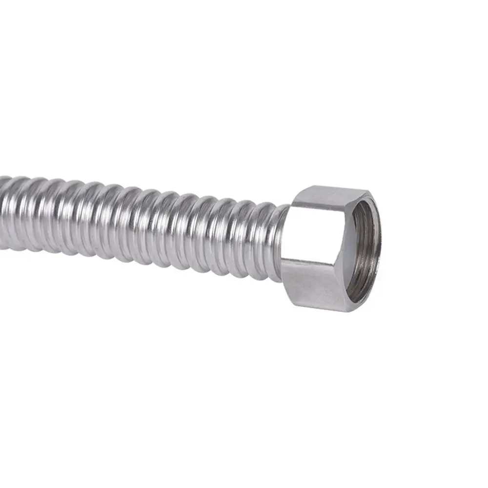 Silicone Gasket Plumbing Hose with Wrench Corrugated Bathroom Heater Connector Pipeline Protection Non-slip Installation