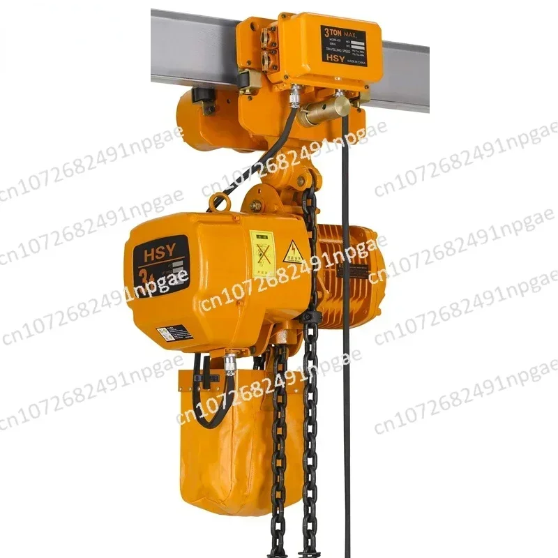 Building Construction Equipment 5 Ton 5000kg 11000BL  6m Electric Chain Hoists With Electric Trolley