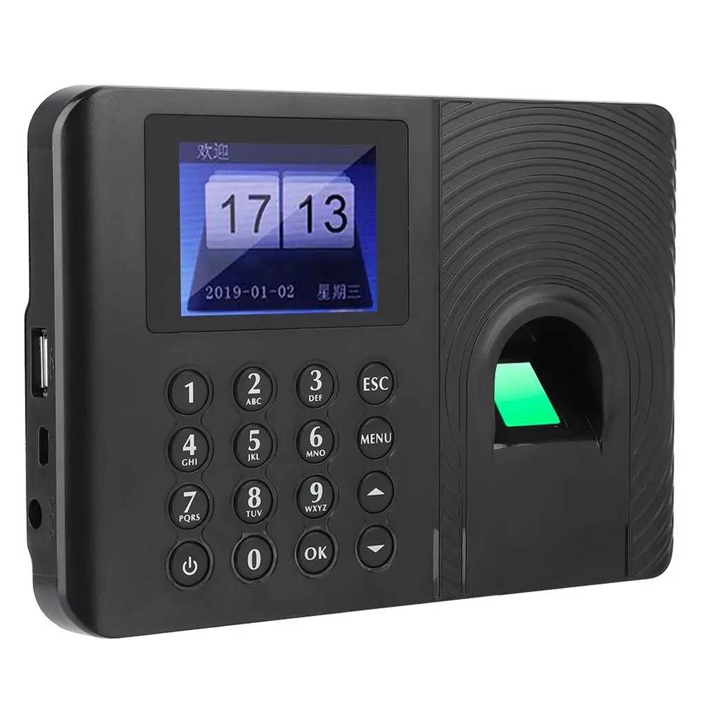 Biometric Fingerprint Time Attendance Recorder Recognition Device Access Control US 110-240V