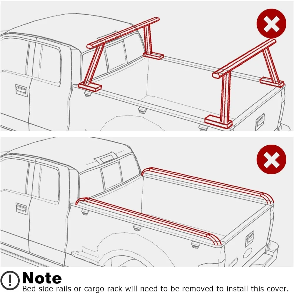 أدوات خارجية/غطاء تونيو سرير شاحنة ناعم ثلاثي الطي لـ 2019-2025 سيلفرادو/سييرا 1500 5.8 قدم، أغطية سرير شاحنة 5.8 قدم 69.9 بوصة