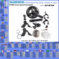 SHIMANO 105 R7000 Groupset 2x11 Speed Set R7100 Crankset 50-34T 52-36T Road Bike Bicycle Kit Groupset Upgrade From 5800