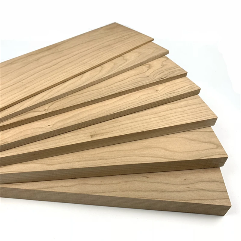 Custom Natural American Cherry Wood Strips Slats, 1.5mm to 9mm Thick, Widths 100mm to 250mm,for DIY Furniture Woodworking