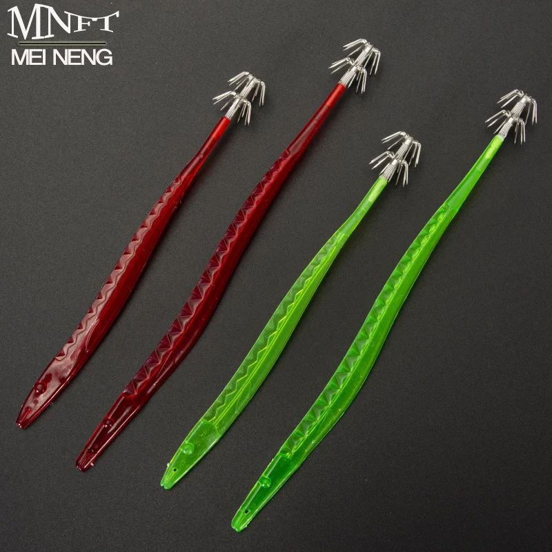 

MNFT 2PCS/Pack Luminous Shrimp Lures Octopus Squid Jigs Fishing Tackle Bait