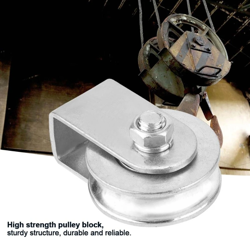 0.3Tons Pulley Roller Professional Sturdy Lifting Wheel Stainless Steel Half Sheathed Bearing For Wire Rope Pulley Dropship