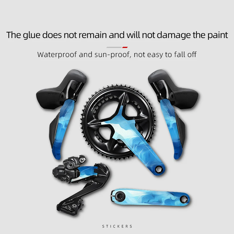 For SHIMANO DA-9270 electroplated color-changing stickers for bicycle road mountain bike crank wheel color changing accessories