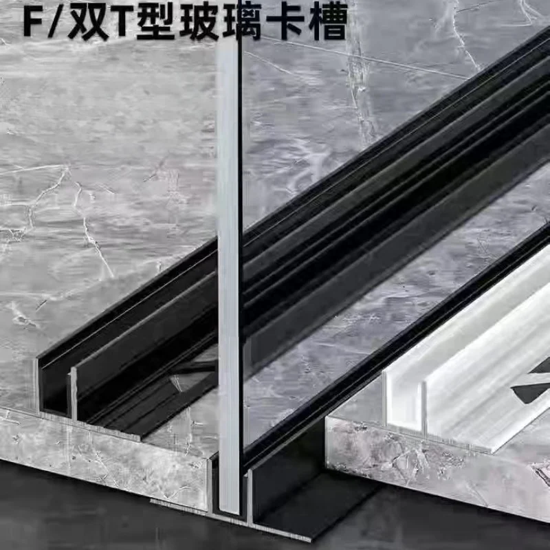 

Led Aluminum Profile Embedded F-Shaped Bathroom Glass Light Waterproof Channel Wall Decor Shelf Splint Shower Bar Strip Light