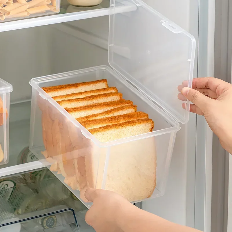 Bread Storage Box Fresh-keeping Box Mantou Steamed Stuffed Buns Food Grade Dim Sum Snack Toast Storage Box Noodles Sealing Boxs