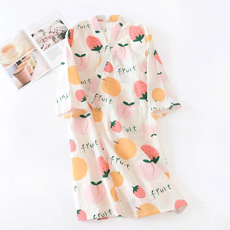 Nightgown Bathrobes Women's Clothing Homewear Spring Japanese Comfortable Casual Fashion Breathable Stylish Loose Large Size