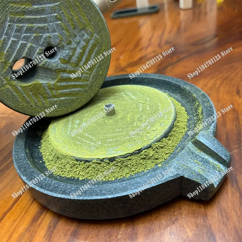 

Stone mill hand-milled tea utensils and stone grinding handmade teaching aids