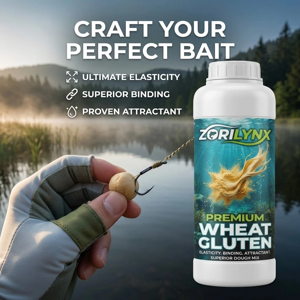 250g Wheat Gluten Bait Binding Powder, Strong Attractant Additive for Carp Crucian Freshwater Wild Fishing