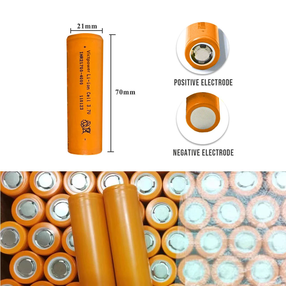 100% Original 3.7V High Capacity 21700-4000mah Battery INR21700-40S1 30A 10C High dischar Current Lithium Rechargeable Batteries