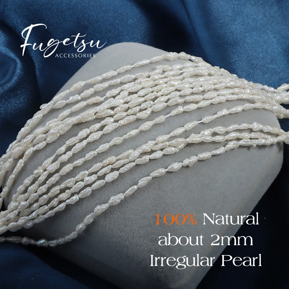 

2mm Natural Freshwater Pearl Irregular Beads Mini Baroque Beaded Charms for DIY Women Men Necklace Jewelry Making Accessories