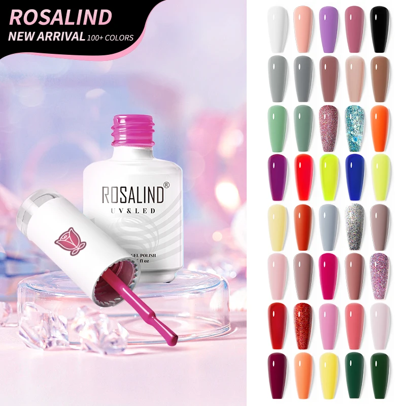 

ROSALIND 15ml Gel Nail Polish Hybrid Varnish Semi Permanent UV Nail Art Line Nail Polish Pen Soak Off Top Base Coat Gel Esmalte