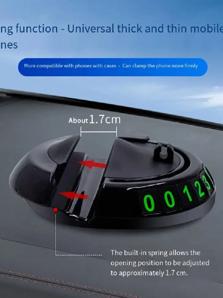 Tapis antidérapant pour tableau de bord 2 en 1, avec support de téléphone, Rotation à 360 degrés, support de téléphone pour voiture, tapis adhésif antidérapant pour voiture