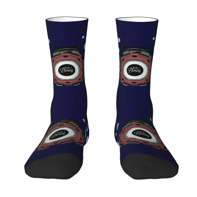 

Custom Scuba Diving Regulator Mens Crew Socks Unisex Fun Dive Diver Spring Summer Autumn Winter Dress Socks