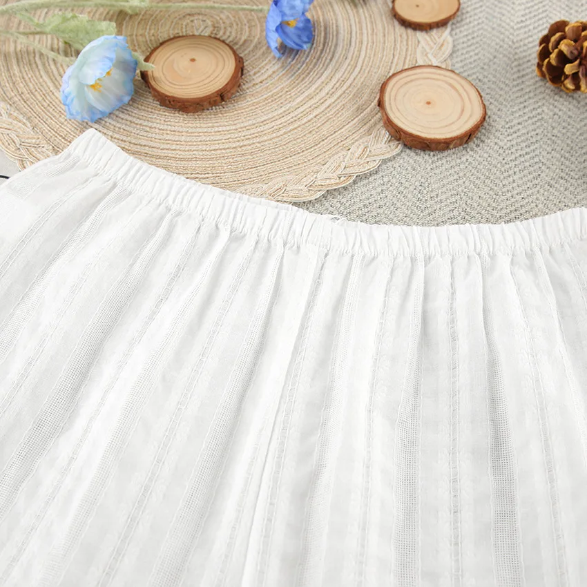 Damen-Pyjama-Set aus 100% Baumwolle in Weiß, Revers-Kragen mit Gürtel, Langarm, Rüschensaum, Jacquard-Schlafanzug, Loungewear S-L – Detail 15
