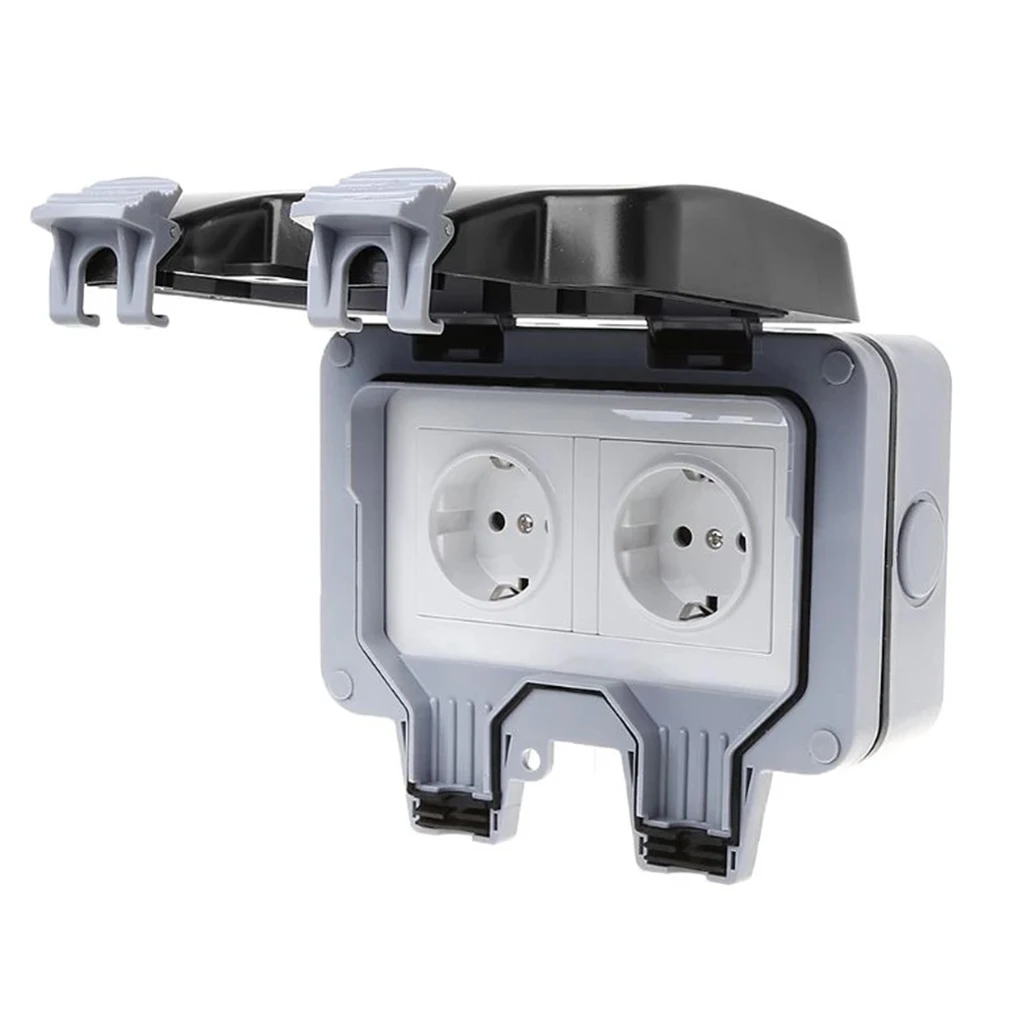 Outlet Cover Household Simple Wall-mounted Power Sockets Reliable Safety Wall Sturdy Socket Panel with GS Plugs