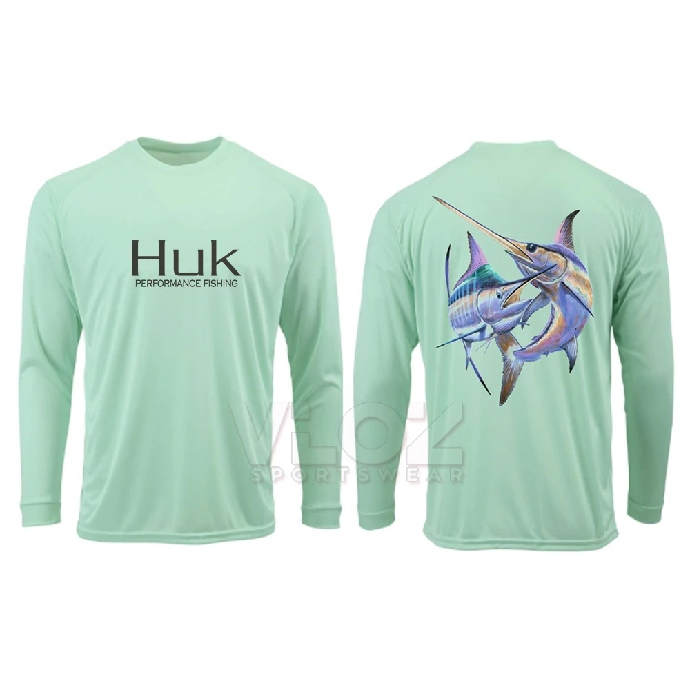 

Huk Fishing Shirts Vented Uv Protection Long Sleeve Sweatshirt Men Summer UPF 50+ Lightweight Performance Fishing Clothing Pesca