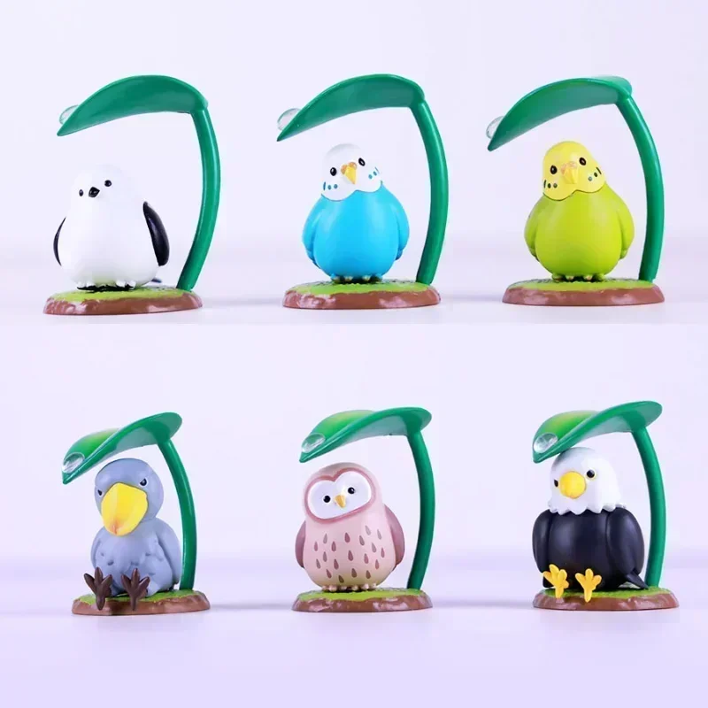 New Arrival Kawaii Parrot Resin Miniatures Cute Owl Figures Home Accessories Cartoon Bird Desktop Decoration Office Decor 2024