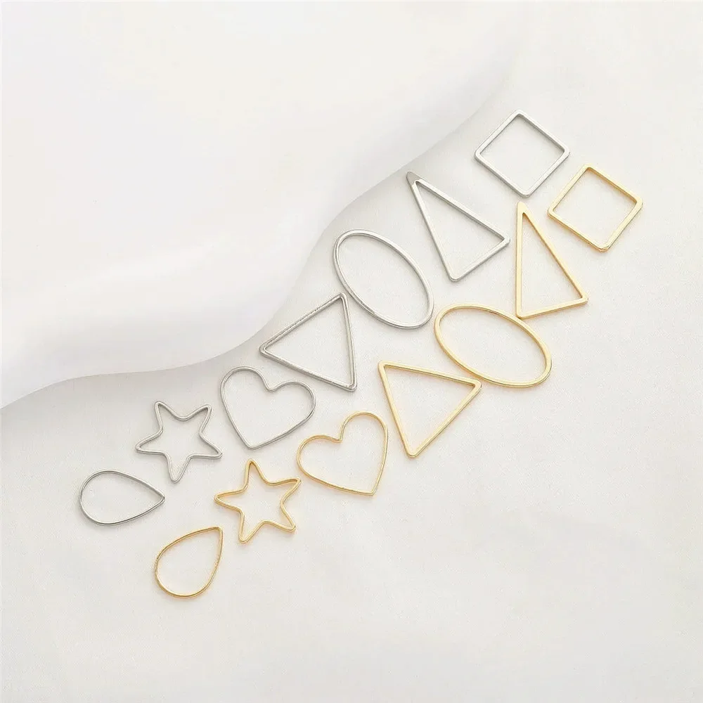 

14-каратное золотое мешок, сохранение цвета, пентаграмма, капля воды, овальное треугольное геометрическое кольцо, подвесное кольцо, аксессуары для подвешивания ушей «сделай сам»