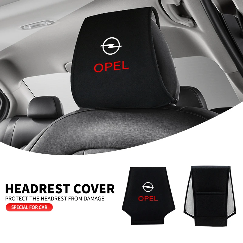 

Car Headrest Cover Seat Head Pillow Neck Headrest Cover for Opel OPC Astra Insignia Mokka Zafira Corsa Vectra C D Antara Car