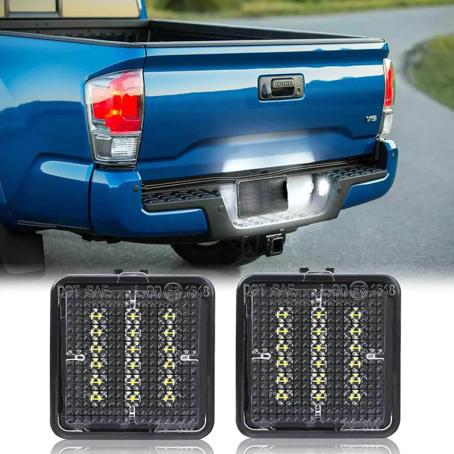 

For 2016-2023 Toyota Tacoma & 2014-2021 Tundra License Plate Lights Assembly Tag Lamp 6000K White