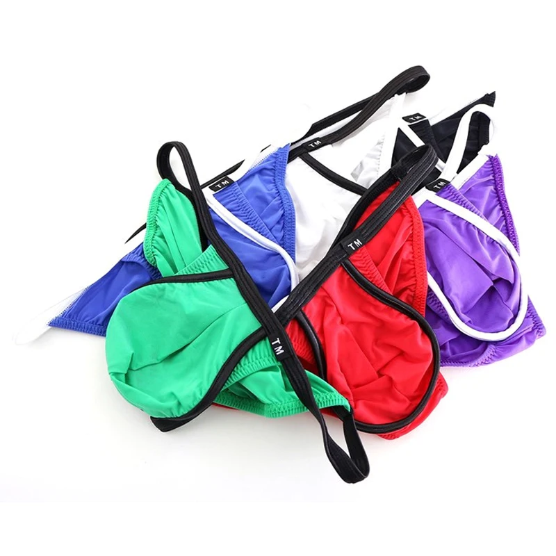 Men\'s briefs ice silk underwear U-convex sac bag sexy narrow-edge thin section breathable high-elasticity men underwear sexy