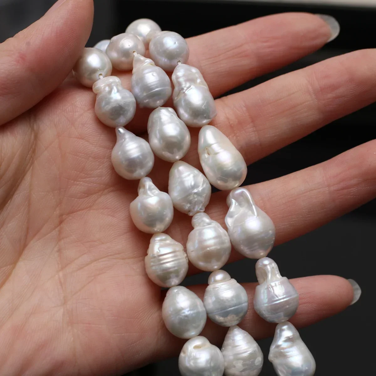 

12-15mm 5A Natural Freshwater Pearl Baroque Drop White Isolated Loose Bead Jewelry Make DIY Necklace Bracelet Women Gift Women