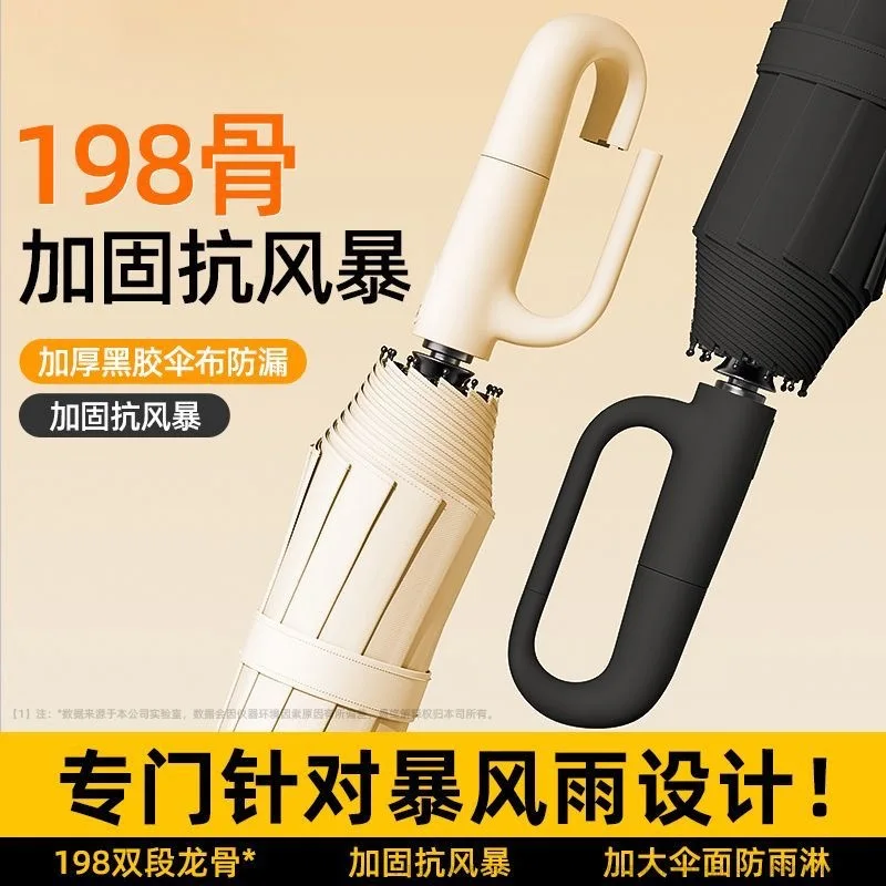 Automatic 60-bone ring buckle umbrella, weather and rain parasol, sun protection folding umbrella, sun umbrella - view 2