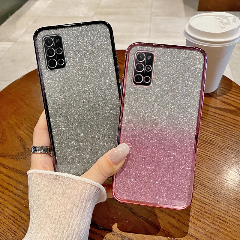 Phone Back Case For Honor 30S Luxury Glitter Plating Soft Silicone Phone Case for Huawei Honor 30s Lite Pro Back Cover Honor30s