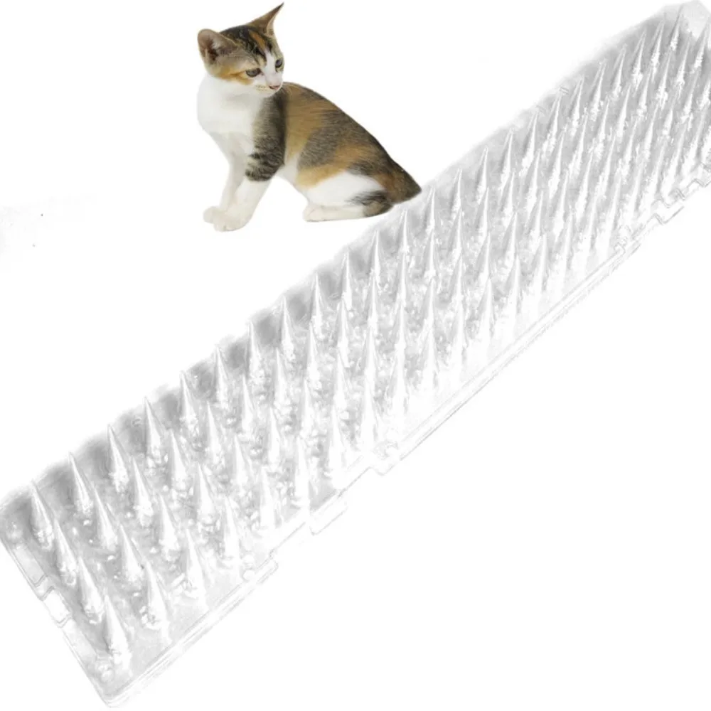 2PCS PET Transparent Plastic Anti-cat Sting Guard Nails Suitable for Indoor Outdoor Keeping Pigeons Squirrels Anti-Cat Sting Mat