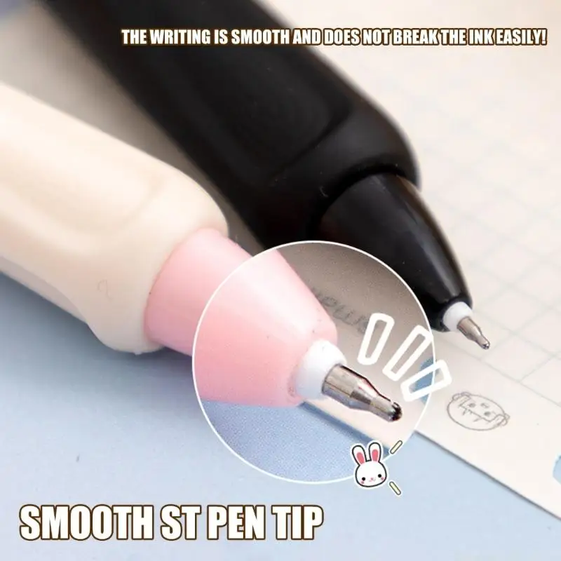 Gel Pen with Posture Grip Cartoon Retractable Ballpoint Pen Funny Gel Pen Stress Relief Office School Supplies