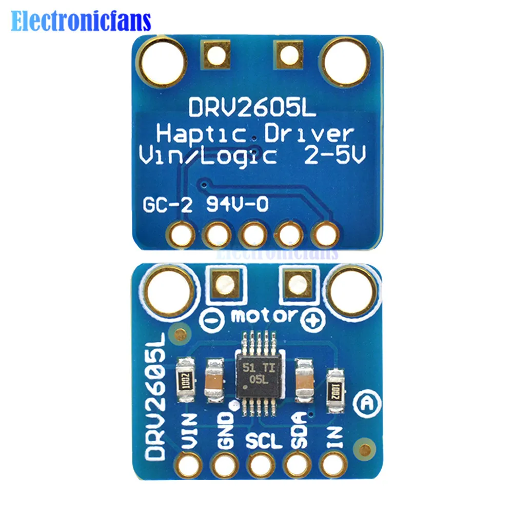 Controlador de Motor háptico DRV2605L, módulo de placa de ruptura, interfaz I2C IIC para Arduino Raspberry Pi, 1 piezas