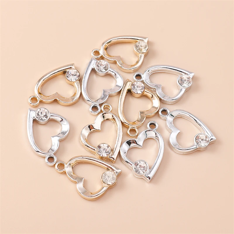 

20pcs 14x20mm Cute Alloy Hollow Love Heart Charms Pendants for Jewelry Making Necklaces Earrings Bracelets DIY Crafts Supplies﻿