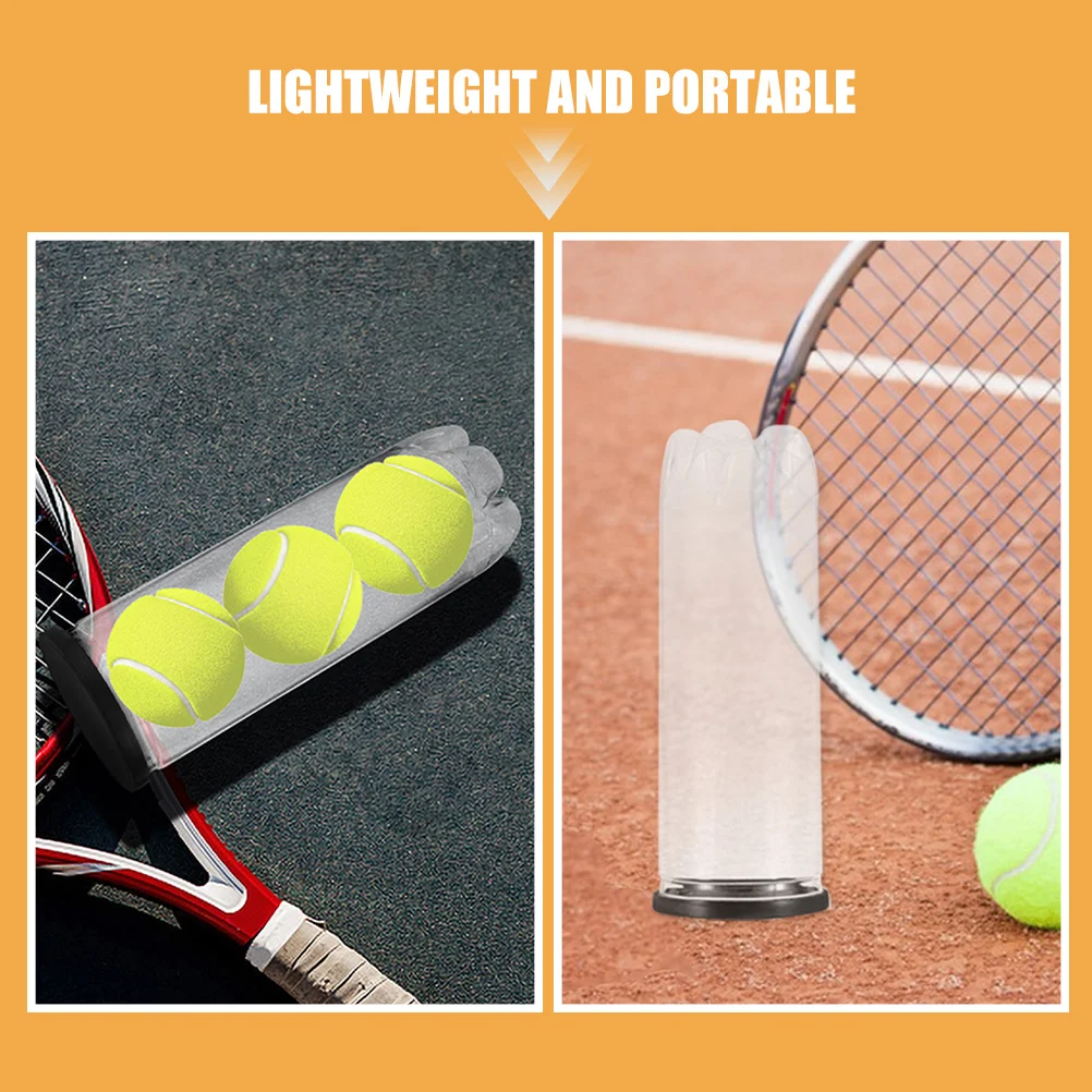 8 قطعة علبة كرة تنس شفافة غطاء أسود محمول مقاوم للغبار أنبوب تخزين منظم حاوية كرة التنس لكرة المخلل