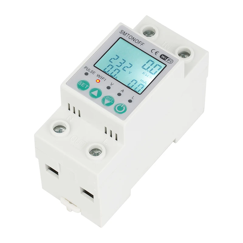 Imagem -03 - Medidor de Energia Monofásico Wi-fi Medidor Pré-pago de Eletricidade Monitor Inteligente Tuya 110v 220v 50 60hz Controle de Voz Alexa
