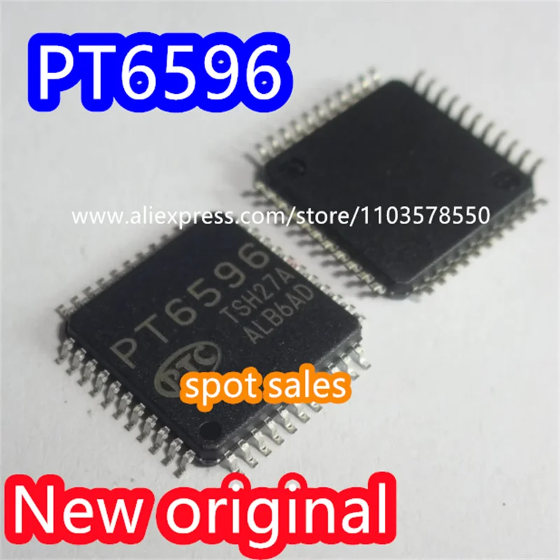 

(2PCS) 100% brand new original PT6596 PTC 6596 package LQFP-44 surface mount driver controller IC chip