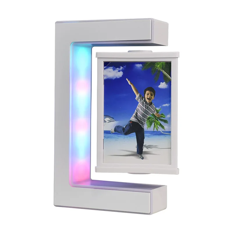 Maglev Floating Photo Frame, Luminous Creative Hanging Ornament, Wedding Birthday Holiday Decor Gift