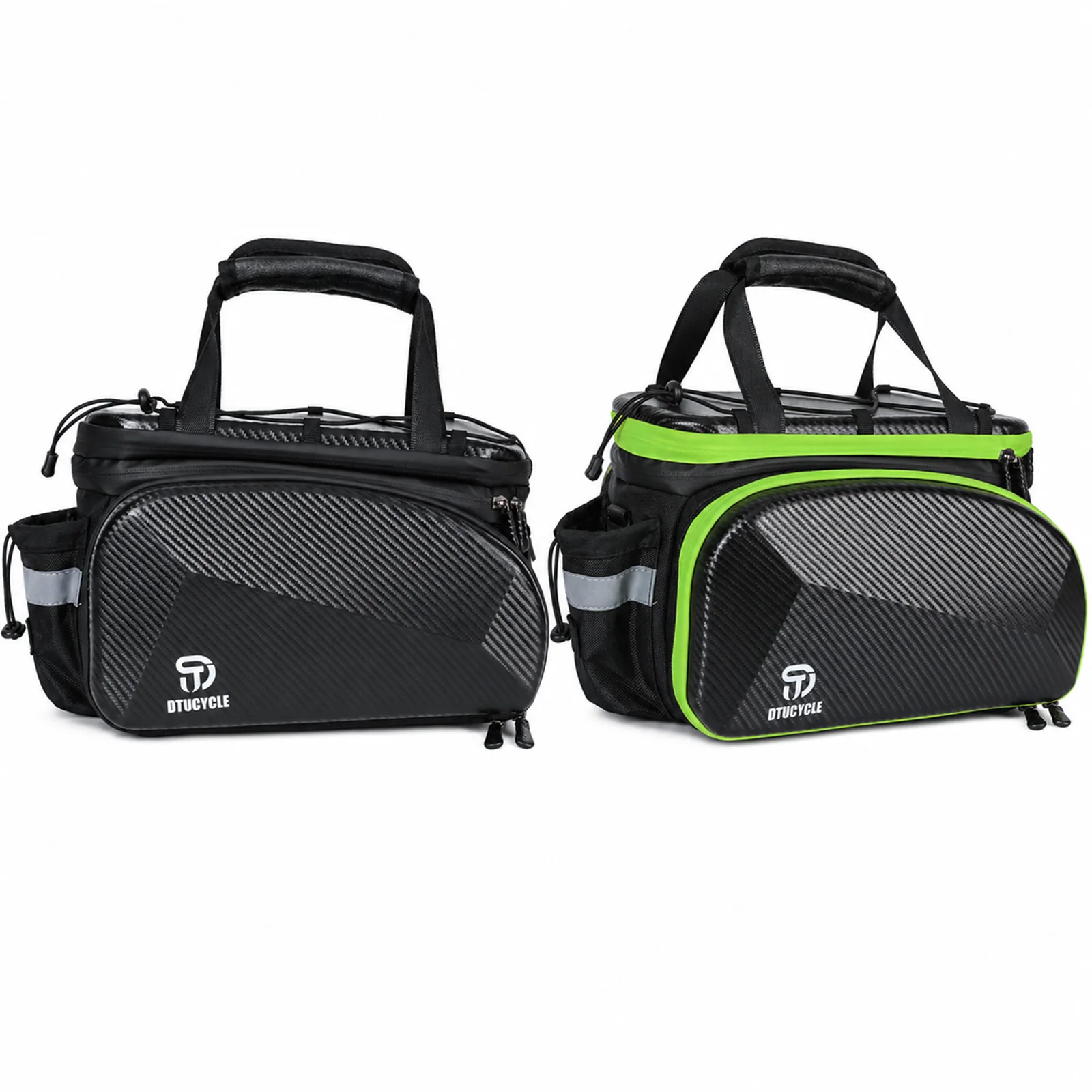 DTUCYCLE Bicycle Rear Seat Bag Hard Shell Large Capacity Bike Saddlebag MTB Road Bike Pannier Expandable Cycling Rear Rack Bag