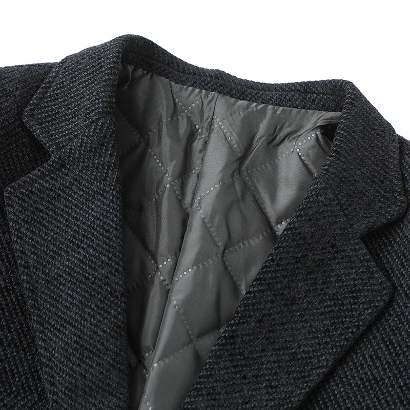 High-quality new fleece casual and fashionable suits for middle-aged and elderly men, single-piece suits with fleece jackets