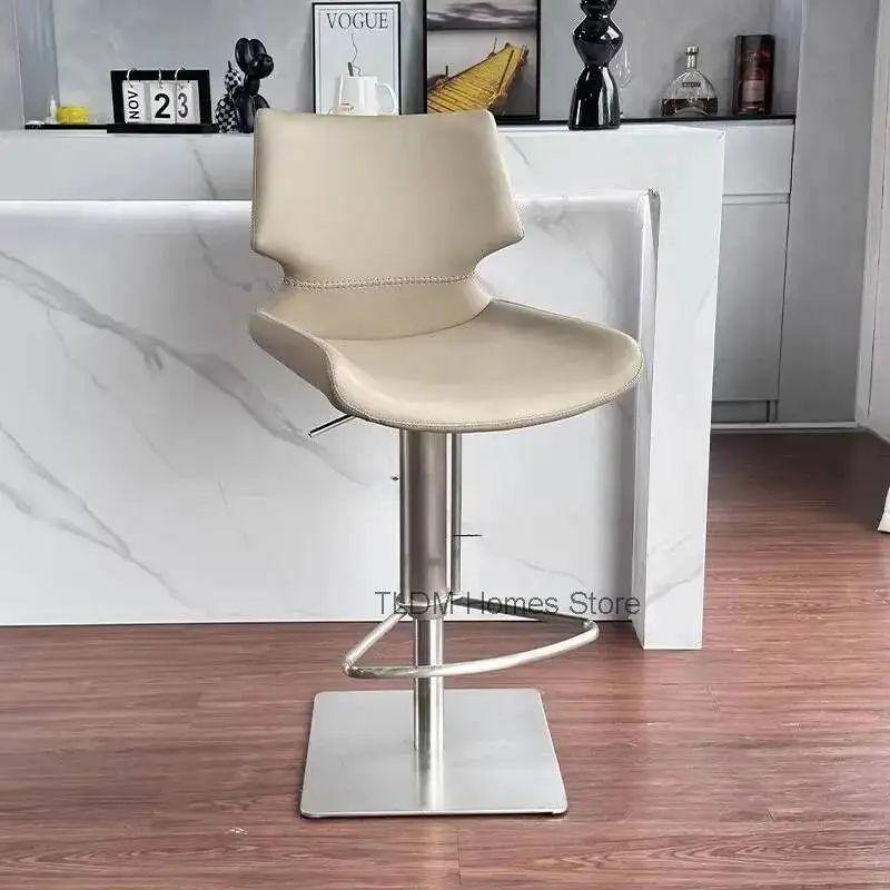 Silla de Barra Suave de Acrílico de Lujo para Cocina Exterior, Taburete para Barra de Desayuno, Muebles para el Hogar