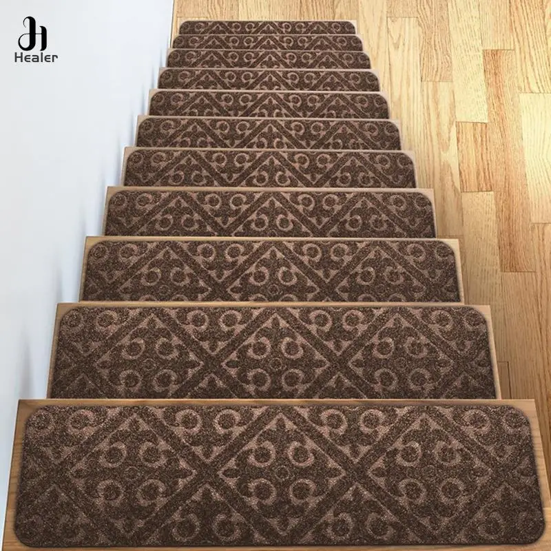 1pc Stair Tread Carpet Mat Self-adhesive Floor Mat Door Mat Step Staircase Non Slip Pad Protection Cover Pads Home Decor 76*20cm