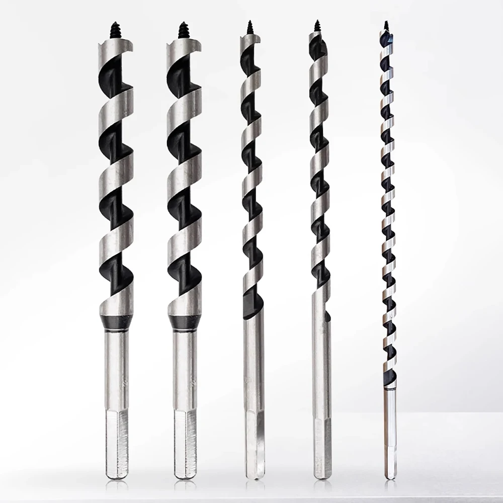 5 قطعة مجموعة 8/10/12/16 مللي متر طول 450 مللي متر عرافة عرقوب اوجير لقمة ثقب الخشب نجار البناء الخشب التدريبات مجموعة للنجارة