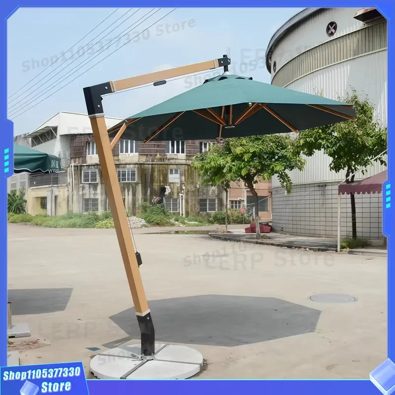 Heavy Duty Outdoor Patio Umbrella with Base Large Garden Parasol for Poolside Terrace Commercial Grade Sunshade Canopy