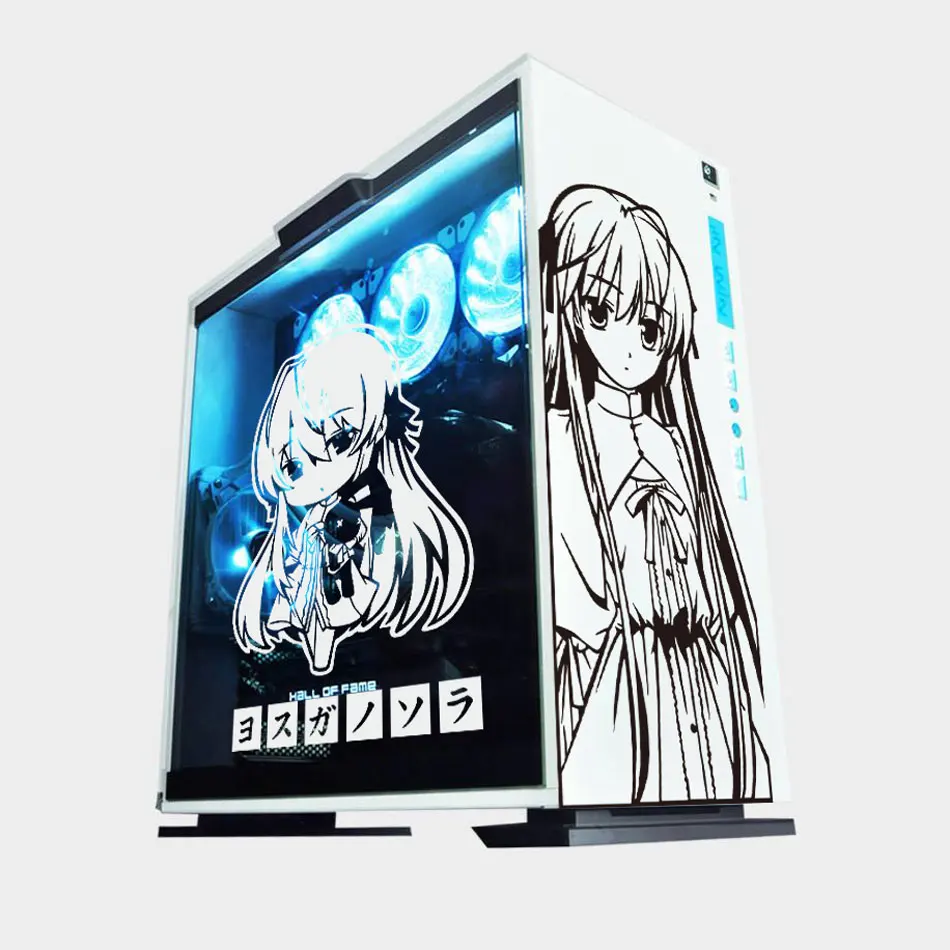 Yosuga no Sora Anime Stickers for Gaming PC Case,Cartoon Decor Vinyl Waterproof Decals for Atx Computer Chassis Skin