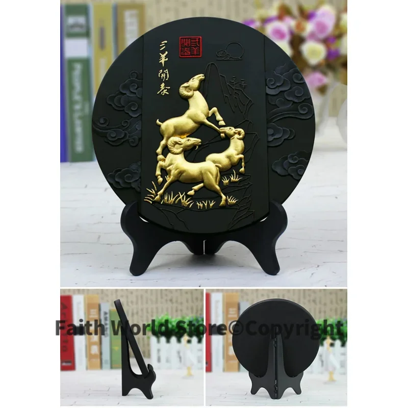 HOT SALE-- HOME OFFICE GIFT efficacious Mascot Talisman # Southeast Asia Thailand SAN YANG KAI TAI GOOD LUCK FENG SHUI statue